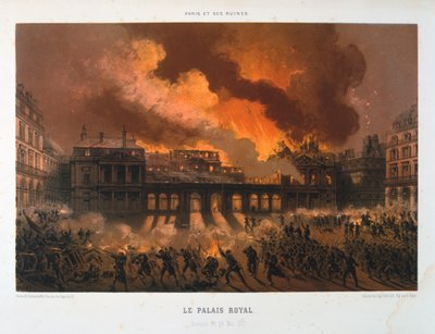 Le Palais Royal, Paris Commune, 24 May 1871 by Unbekannt