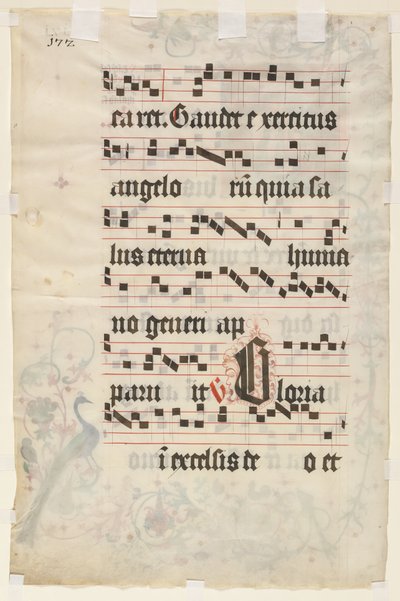 Leaf from an Antiphonary: Text verso, c. 1480 by Unbekannt