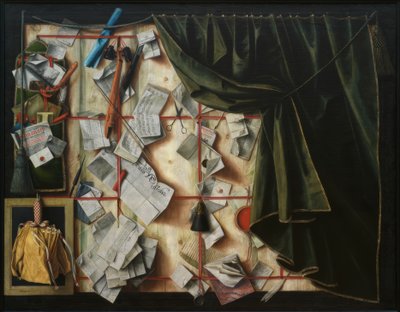 Letter Rack with Proclamation by Frederik III by Unbekannt