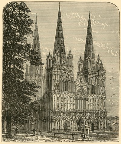 Lichfield Cathedral - The West Front by Unbekannt