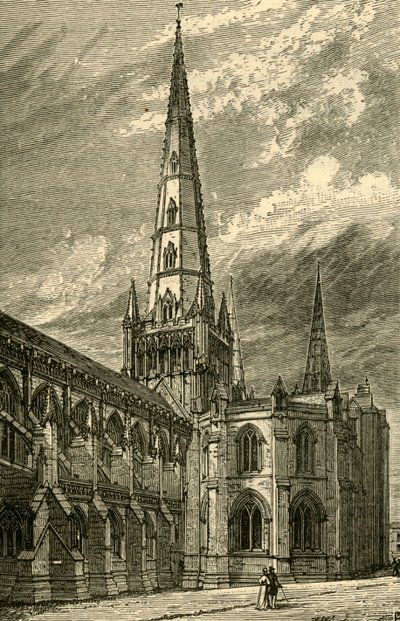 Lichfield Cathedral Exterior, 1898 by Unbekannt