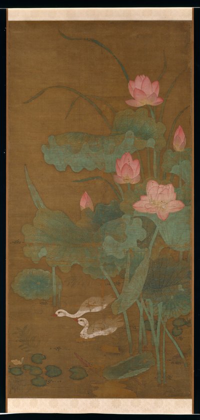 Lotus and Waterbirds by Unbekannt