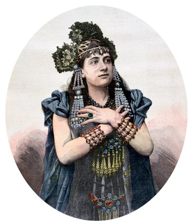 Lucienne Breval Playing the Role of Salammbô, 1892 by Unbekannt