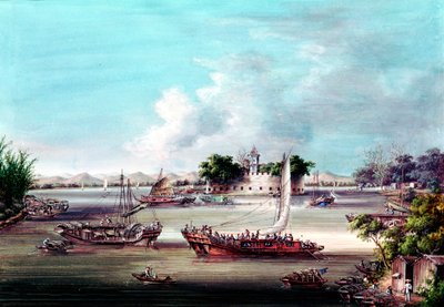 Macao Fort, Canton River, China by Unbekannt