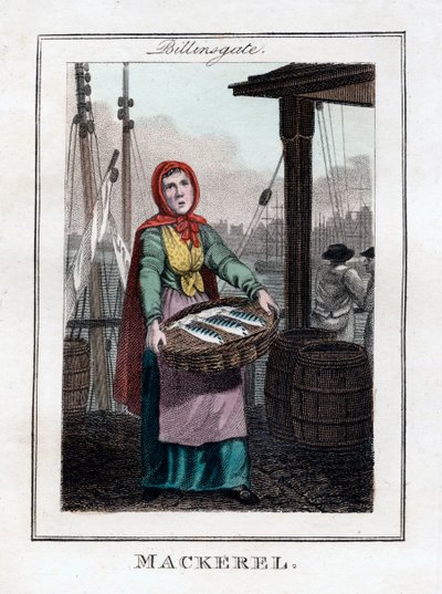 Mackerel, Billingsgate, London, 1805 by Unbekannt