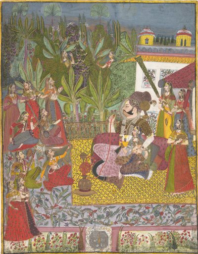 Maharaja Bijay Singh in His Harem by Unbekannt