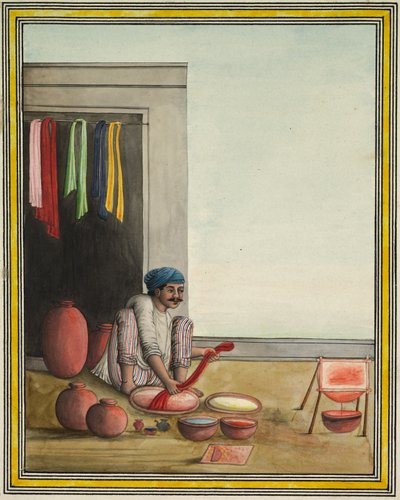 Man Dyeing Cloth, early 1830s by Unbekannt