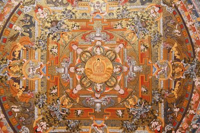 Mandala on a thangka, Bhaktapur, Nepal by Unbekannt