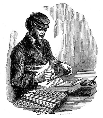 Manufacturing pencils, 1872 by Unbekannt