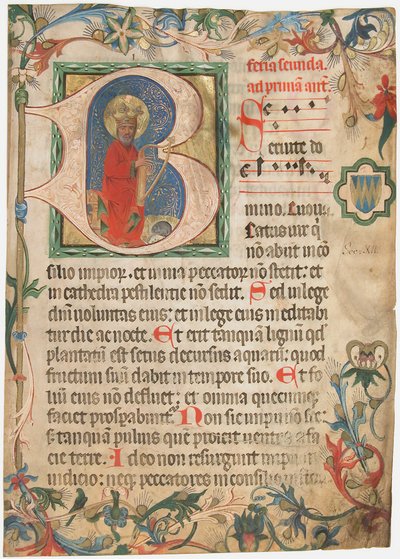 Manuscript Leaf from a Missal, late 15th century by Unbekannt