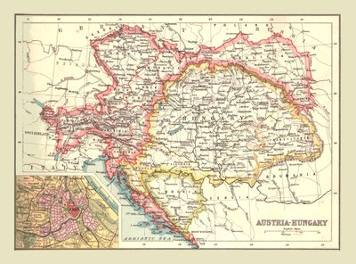 Map of Austria-Hungary by Unbekannt