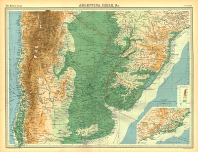 Map of Chile, Argentina etc by Unbekannt