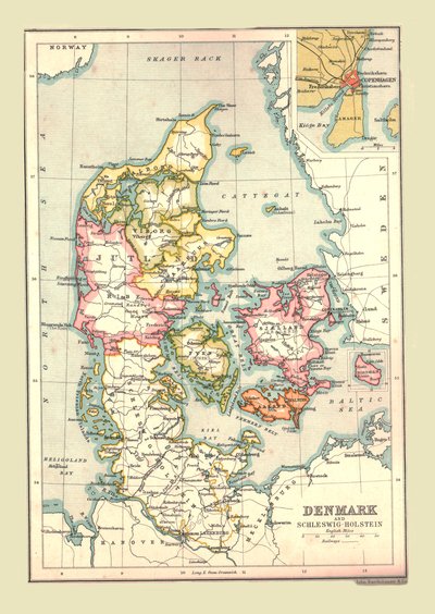 Map of Denmark by Unbekannt