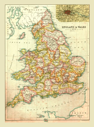 Map of England and Wales by Unbekannt