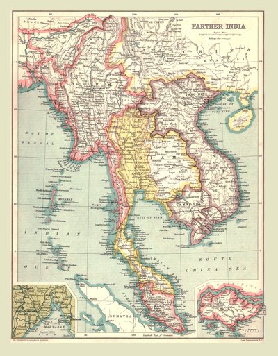 Map of Farther India by Unbekannt