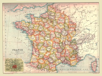 Map of France by Unbekannt