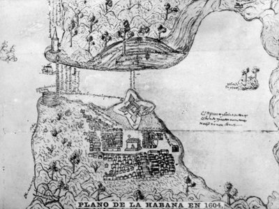Map of Havana, 1608 by Unbekannt