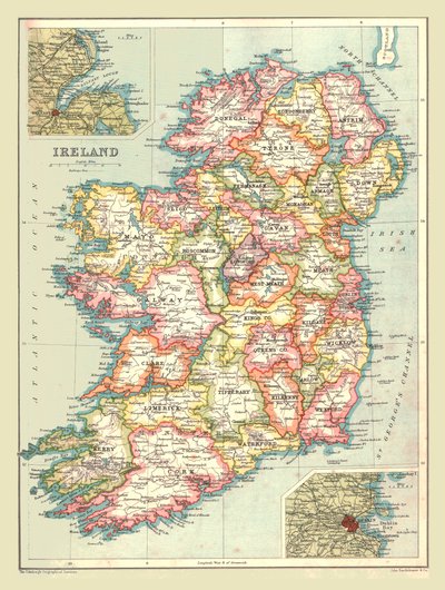 Map of Ireland, 1902 by Unbekannt