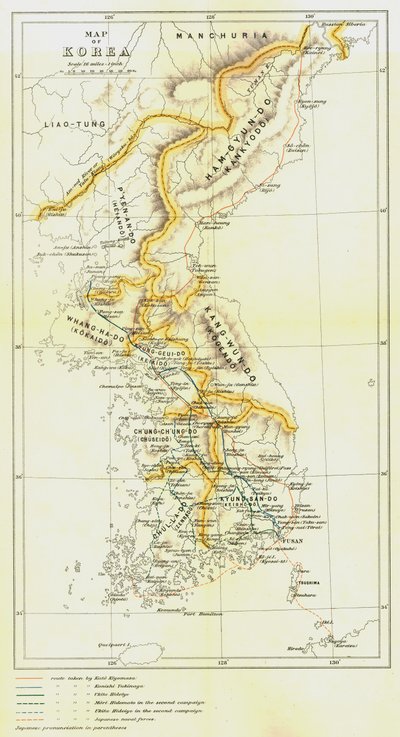 Map of Korea, 1903 by Unbekannt