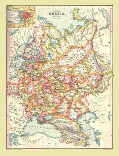 Map of Russia, 1902 by Unbekannt