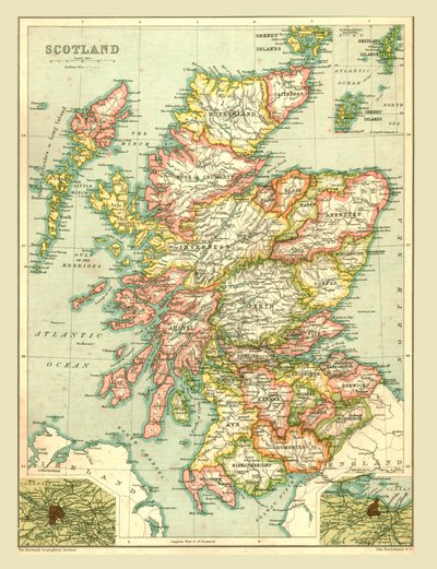 Map of Scotland by Unbekannt