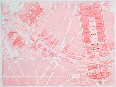 Map of the Paris Universal Exposition by Unbekannt