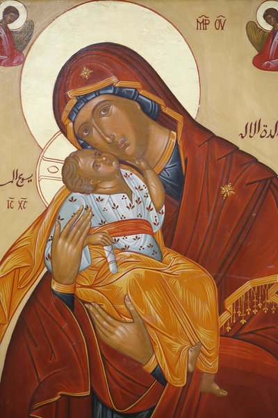 Virgin and Child, Melkite Icon, Nazareth, Israel by Unbekannt