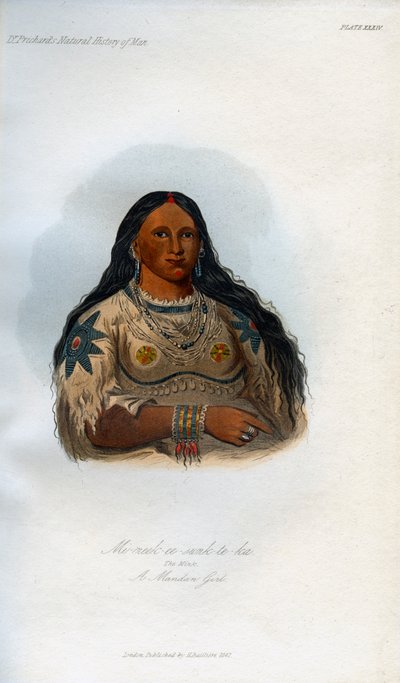 Mi-neek-ee-sank-te-ka, The Mink, A Mandan Girl by Unbekannt
