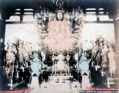 Middle Buddha, Sanjusangendo Temple, Kyoto, Japan by Unbekannt
