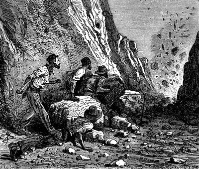 Miners Blasting, 1879 by Unbekannt