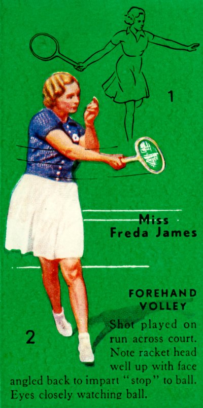 Miss Freda James - Forehand Volley, c1935 by Unbekannt