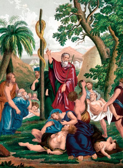 Moses and the Brazen Serpent, c. 1860 by Unbekannt