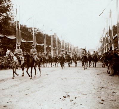Mounted Officers, Victory Parade, Paris, France by Unbekannt