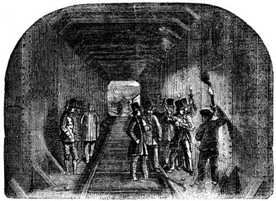 Mr Stephenson putting in the last rivet, 1886 by Unbekannt