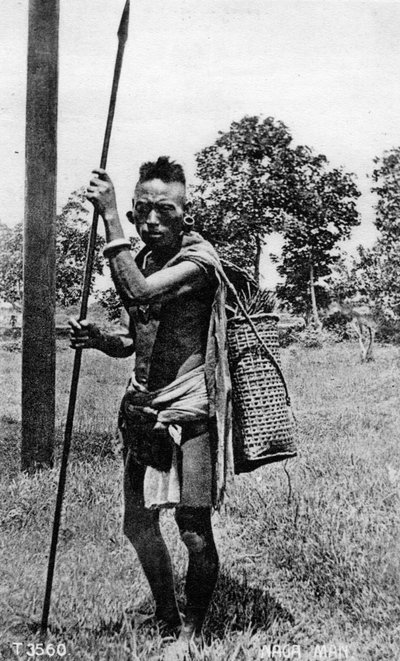 Naga man, India by Unbekannt