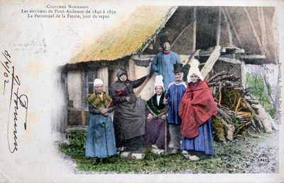 Native Costume of Pont Audemer, Normandy by Unbekannt