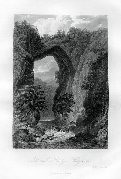 Natural Bridge, Virginia, USA, 1855 by Unbekannt