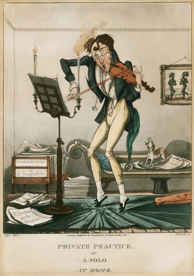 Niccolo Paganini - Caricature by Unbekannt