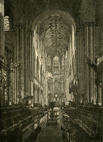 Norwich Cathedral. The Choir, Looking East, 1898 by Unbekannt