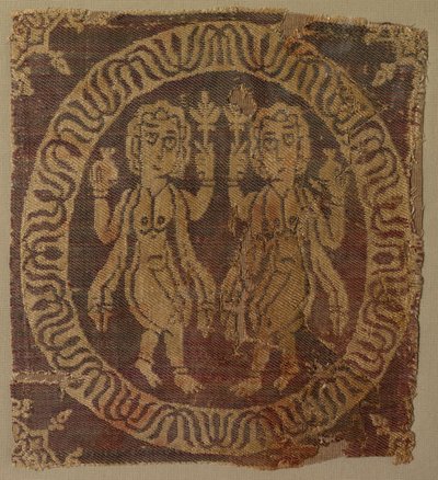 Nude Female Dancers from a Tunic, 700s by Unbekannt