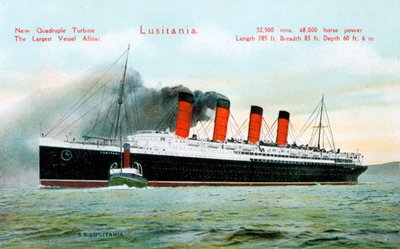 Ocean liner RMS Lusitania by Unbekannt