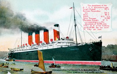 Ocean Liner RMS Mauretania by Unbekannt