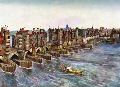 Old London Bridge, about 1630 by Unbekannt