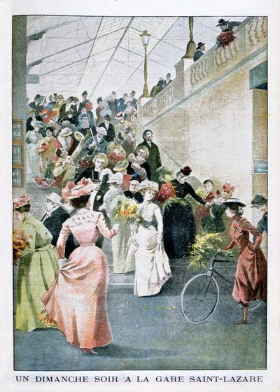 One Sunday evening at Saint Lazare Station, 1901 by Unbekannt