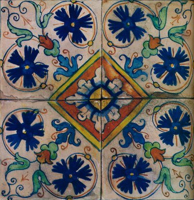 Ornamental Dutch tiles, Italian influence, c1600 by Unbekannt