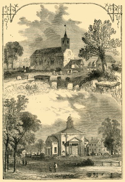 Paddington Church: 1750 and 1805, c1876 by Unbekannt