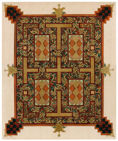 Page from the Lindisfarne Gospels by Unbekannt