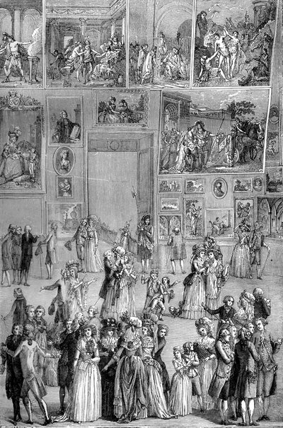 Painting Exhibition, the Louvre, Paris, 1737 by Unbekannt