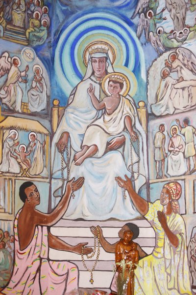 Virgin and Child, Lome Cathedral, Lome, Togo by Unbekannt