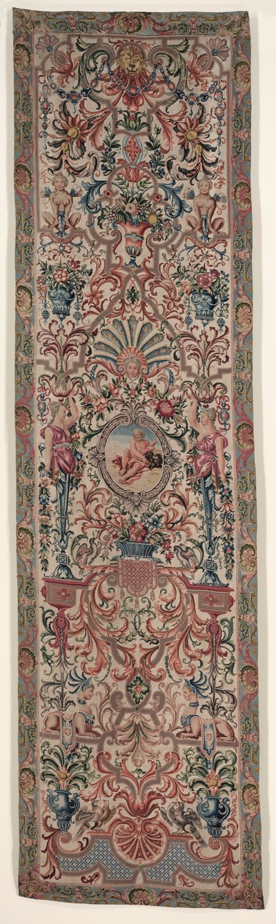 Pair of Needlework Bed Hangings by Unbekannt